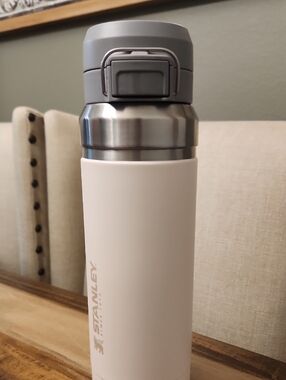Stanley Rose Quartz and Gray Insulated Travel Bottle